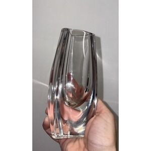 BACCARAT‎ Crystal Bouton D'Or Vase 6" Three-Sided Triangular Heavy